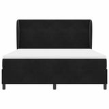 Letto a molle con testiera Nero 200 x 180 cm Velluto