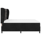 Letto a molle con testiera Nero 200 x 180 cm Velluto