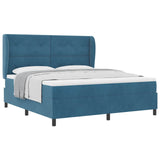 Letto a molle con materasso Blu Scuro 200 x 180 cm Poliestere