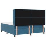 Letto a molle con materasso Blu Scuro 200 x 180 cm Poliestere
