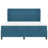 Letto a molle con materasso Blu Scuro 200 x 180 cm Poliestere