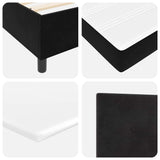 Letto a molle con materasso Nero 200 x 200 cm Velluto