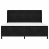 Letto a molle con materasso Nero 200 x 200 cm Velluto