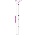 Palo della recinzione 26 pcs Verde 3.2 x 3.2 x 170 cm Acciaio