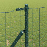 Palo della recinzione 52 pcs Verde 3.2 x 3.2 x 190 cm Acciaio