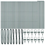 Palo della recinzione 52 pcs Verde 3.2 x 3.2 x 190 cm Acciaio