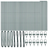 Palo della recinzione 52 pcs Verde 3.2 x 3.2 x 190 cm Acciaio