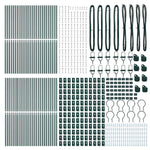 Palo della recinzione 52 pcs Verde 3.2 x 3.2 x 190 cm Acciaio