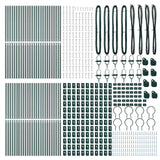 Palo della recinzione 52 pcs Verde 3.2 x 3.2 x 190 cm Acciaio