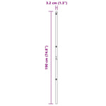 Palo della recinzione 52 pcs Verde 3.2 x 3.2 x 190 cm Acciaio
