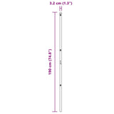 Palo della recinzione 52 pcs Verde 3.2 x 3.2 x 190 cm Acciaio