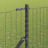 Palo della recinzione 52 pcs Grigio 3.2 x 3.2 x 210 cm Acciaio