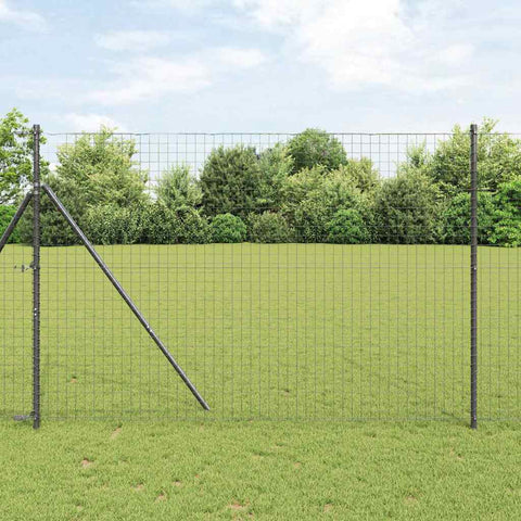 Palo della recinzione 52 pcs Grigio 3.2 x 3.2 x 210 cm Acciaio