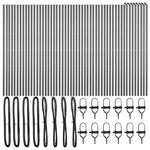Palo della recinzione 52 pcs Grigio 3.2 x 3.2 x 210 cm Acciaio