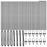 Palo della recinzione 52 pcs Grigio 3.2 x 3.2 x 210 cm Acciaio