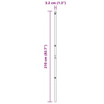 Palo della recinzione 52 pcs Grigio 3.2 x 3.2 x 210 cm Acciaio