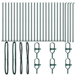 Palo della recinzione 26 pcs Argento 3.2 x 3.2 x 110 cm Acciaio