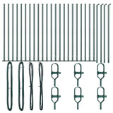 Palo della recinzione 26 pcs Argento 3.2 x 3.2 x 110 cm Acciaio