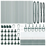 Palo della recinzione 26 pcs Argento 3.2 x 3.2 x 110 cm Acciaio