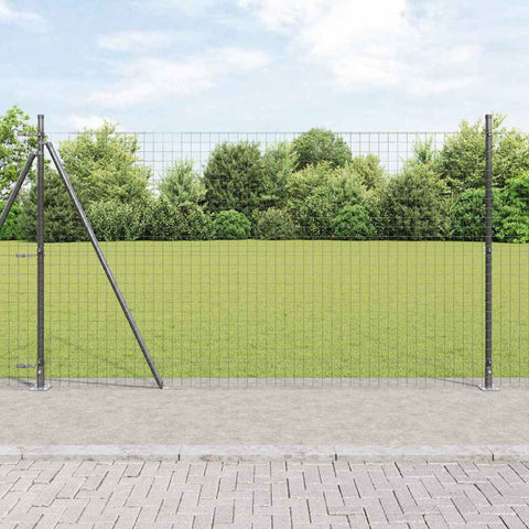 Palo della recinzione 26 pcs Argento 3.2 x 3.2 x 83.5 cm
