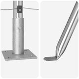 Palo della recinzione 26 pcs Argento 3.2 x 3.2 x 140 cm Acciaio