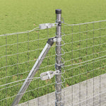 Palo della recinzione 26 pcs Argento 3.2 x 3.2 x 140 cm Acciaio