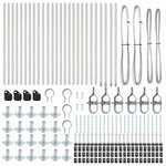 Palo della recinzione 26 pcs Argento 3.2 x 3.2 x 140 cm Acciaio