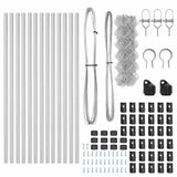 Recinzione a maglie con posti Argento 0.4 x 25 m Acciaio