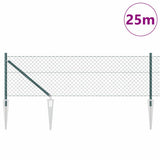 Recinzione in catena da esterno con punte 0,8 x 25 m Verde Rete