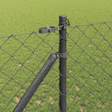 Recinzione in catena da esterno con punte 10 x 1,4 m Grigio