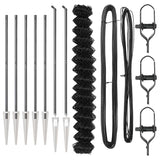 Recinzione a maglie con posti Grigio 1.5 x 10 m Acciaio