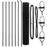 Recinzione con Posto Grigio 1,5 x 10 m Acciaio