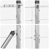 Recinzione da campo Argento 25 x 1.6 m Acciaio zincato