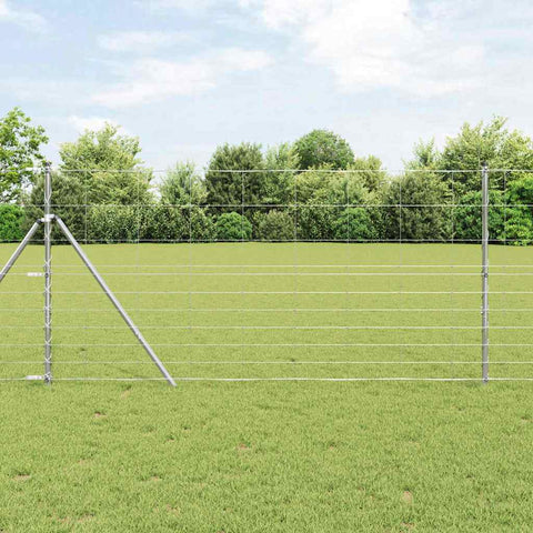 Recinzione da campo Argento 25 x 1,2 m Acciaio zincato