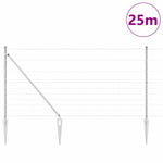 Recinzione da campo Argento 25 x 1,2 m Acciaio zincato
