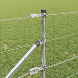Recinzione in rete saldata con punte 50 x 0,8 m Argento Rete