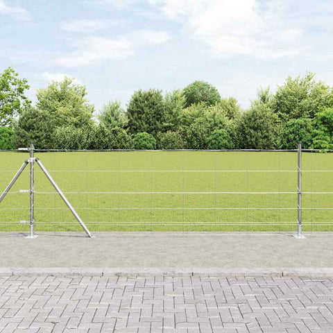 Recinzione da campo Argento 25 x 0.8 m Acciaio zincato