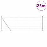 Recinzione da campo Argento 25 x 0.8 m Acciaio zincato