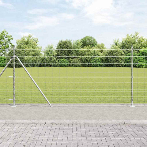 Recinzione da campo Argento 25 x 1,2 m Acciaio zincato