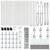 Recinzione da campo Argento 50 x 0.8 m Acciaio zincato