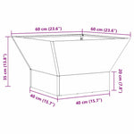 Focolare Nero 60 x 60 x 35 cm Acciaio