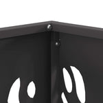 Focolare Nero 40 x 40 x 40 cm Acciaio laminato a freddo