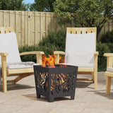 Focolare Nero 40 x 40 x 40 cm Acciaio laminato a freddo