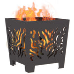 Focolare Nero 40 x 40 x 40 cm Acciaio laminato a freddo