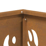 Focolare Marrone 40 x 40 x 40 cm acciaio corten