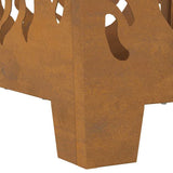 Focolare Marrone 40 x 40 x 40 cm acciaio corten