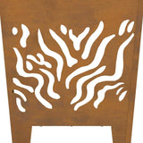 Focolare Marrone 40 x 40 x 40 cm acciaio corten