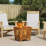 Focolare Marrone 40 x 40 x 40 cm acciaio corten