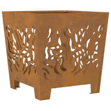 Focolare Marrone 40 x 40 x 40 cm acciaio corten