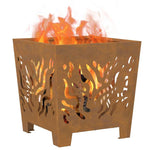 Focolare Marrone 40 x 40 x 40 cm acciaio corten